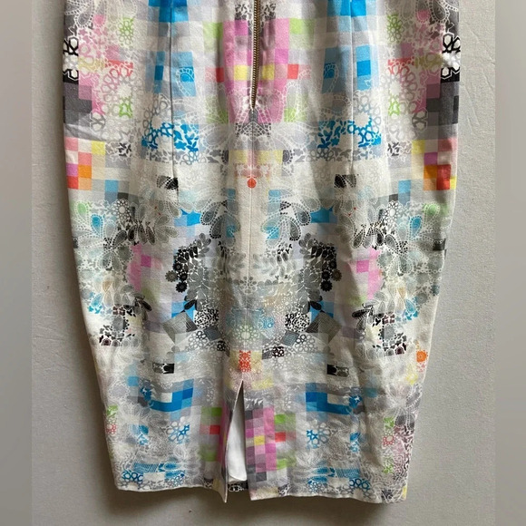 Preen by Thornton Bergazzi Designer multicoloured pattern Dress Sz M - Picture 5 of 14